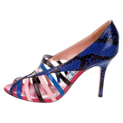 Emilio Pucci Python Schlangenhaut Laufsteg Pumps mit Absatz S/S 2019 Gr. 38,5 $1050