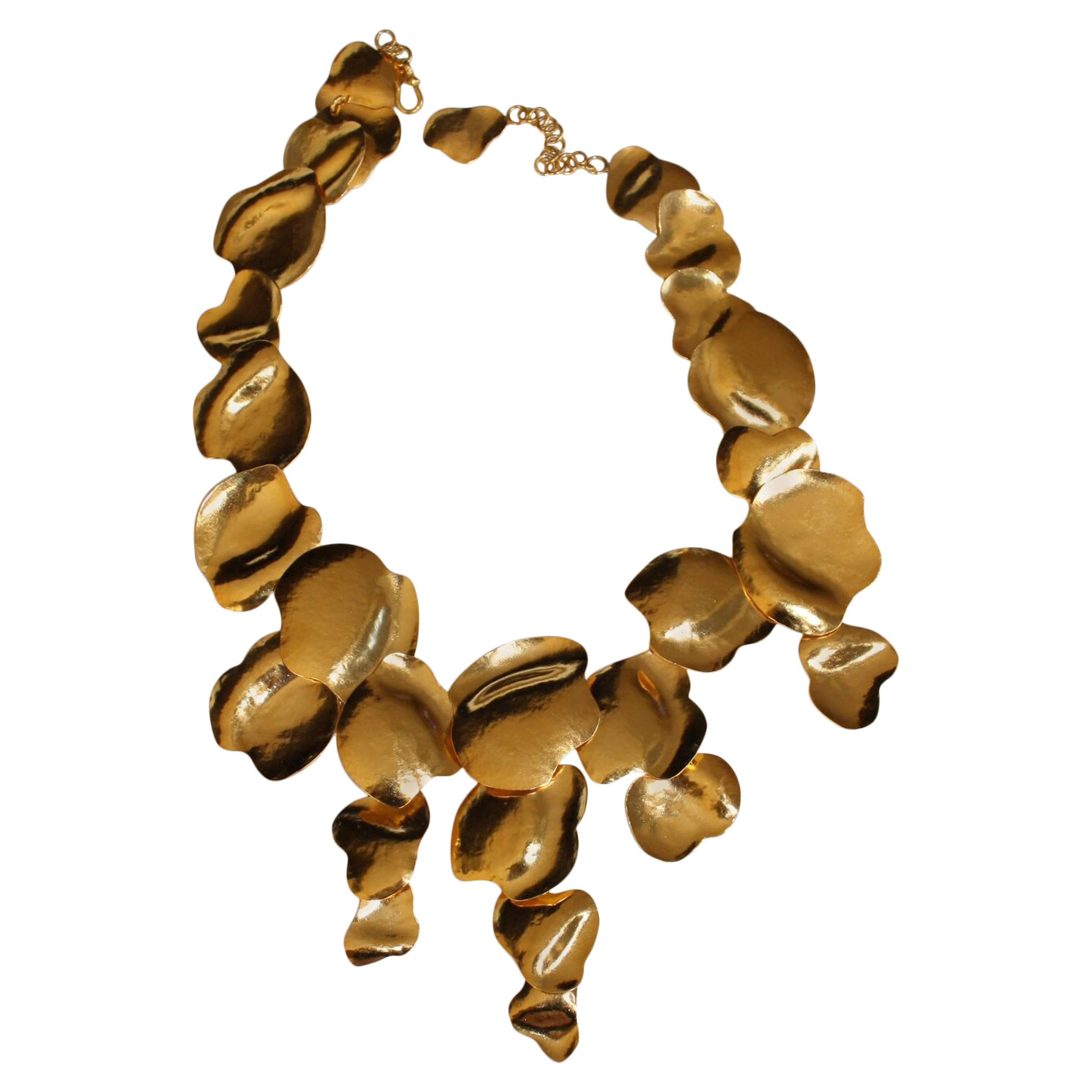 Herve Van Der Straeten Lilypad Multi Drop Necklace