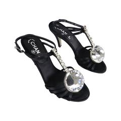 Chanel 05P Runway Evening Shoe with Huge Rhinestone Crystal