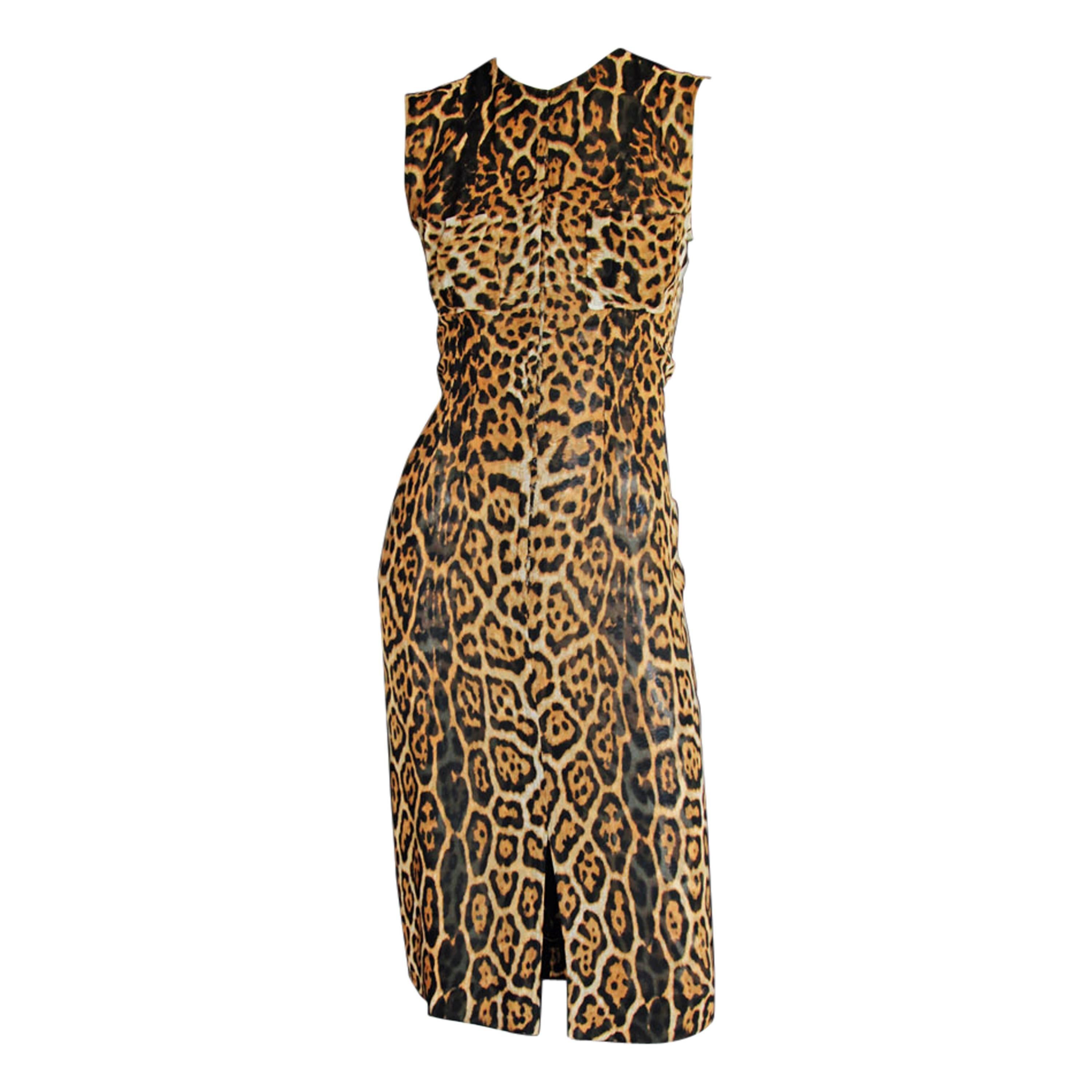 Free Shipping: Gorgeous Tom Ford YSL Rive Gauche SS2002 Safari Collection Dress!