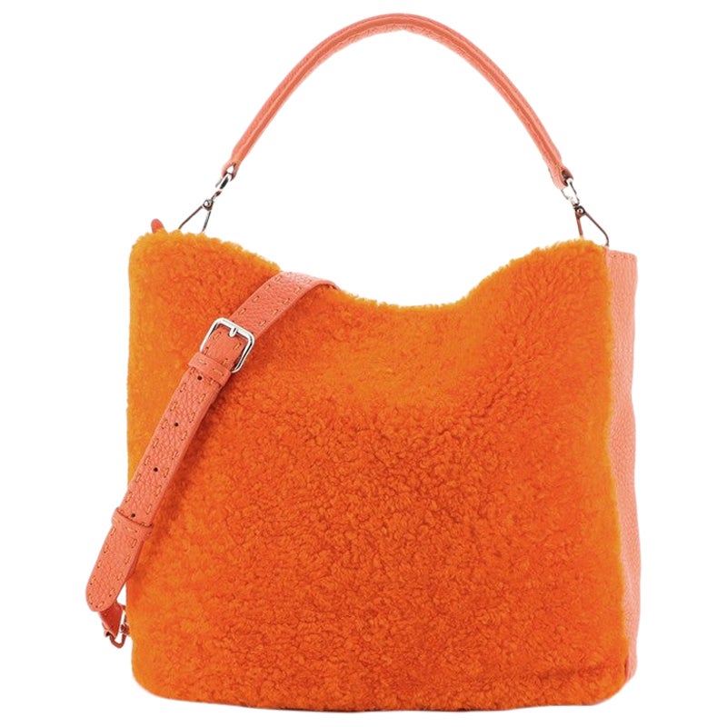 Fendi Orange Leather Mama Forever Shoulder Bag For Sale at 1stDibs