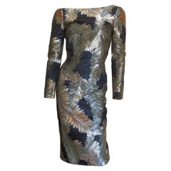 Gucci Silk Brocade Open Back Dress
