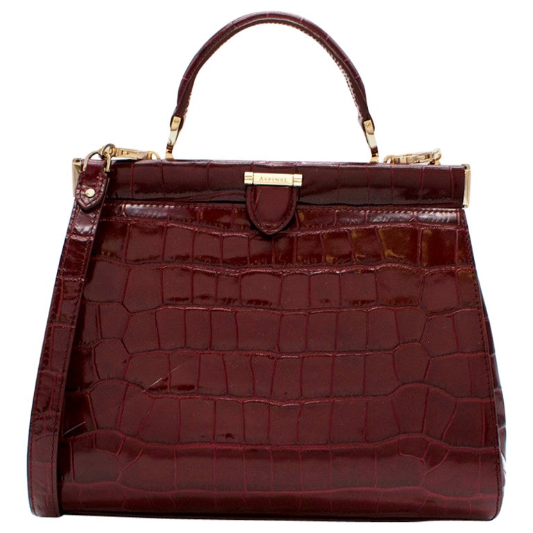 Aspinal of London Bordeaux Mini Trunk Clutch For Sale at 1stDibs