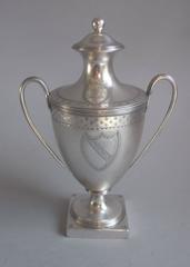 A very rare George III Neo Classical Condiment Vase made in London in 1789 by He