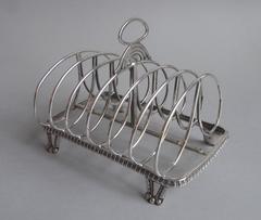 Antique MATTHEW BOULTON. A rare George III Toast Rack made in Birmingham in 1812 by the 