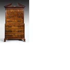 Antique A George III mahogany tallboy in the manner of Robert Gillow