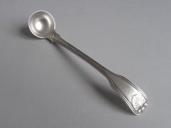 A fine Fiddle, Thread & Shell Cream Ladle made in London in 1837 by Mary Chawner