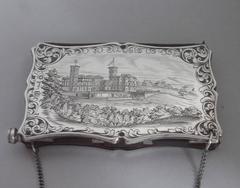 Antique OSBORNE HOUSE. An extremely fine & rare Castle Top Aide Memoire made in Birmingh