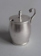Antique A very rare George III Mustard Pot made in London in 1786 by Podio & Peterson.