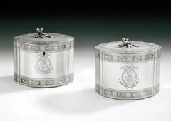 An important George III Tea Caddy, with identical Sugar Box, made in London