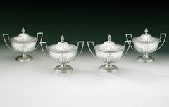 An exceptionally fine & unusual set of four George III Sauce Tureens