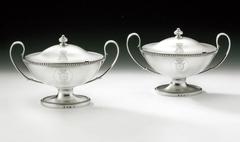 Antique THE DUNDAS TUREENS. An exceptional pair of George III Sauce Tureens and Covers 