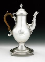 A very rare exceptional George III Coffee Pot and Stand made by John King.