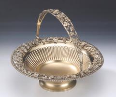 An important George III Silver Gilt Basket of exceptional design and production