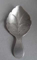 Antique A rare & unusual George IV "Leaf" Caddy Spoon, maker's Mark of a "W".