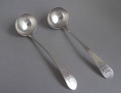 Antique A very fine pair of George III Toddy Ladles made by William & Patrick Cunningham