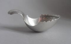 An extremely rare George III "Thumb Scoop" Caddy Spoon made in Birmingham in 180