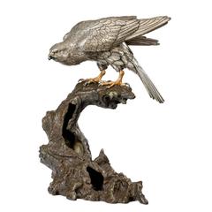 Very Fine Silvered Bronze Study of a Sea Eagle