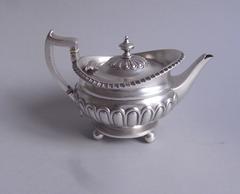 Antique A rare George III Saffron Teapot made in Edinburgh by William Marshall.
