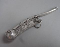 A very rare Bosun's Whistle made in Birmingham in 1856 by Hilliard & Thomason.