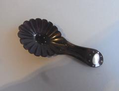 A George III Tortoiseshell Pique Caddy Spoon 