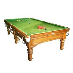 Antique Burroughes and Watts "Eureka" Snooker Table