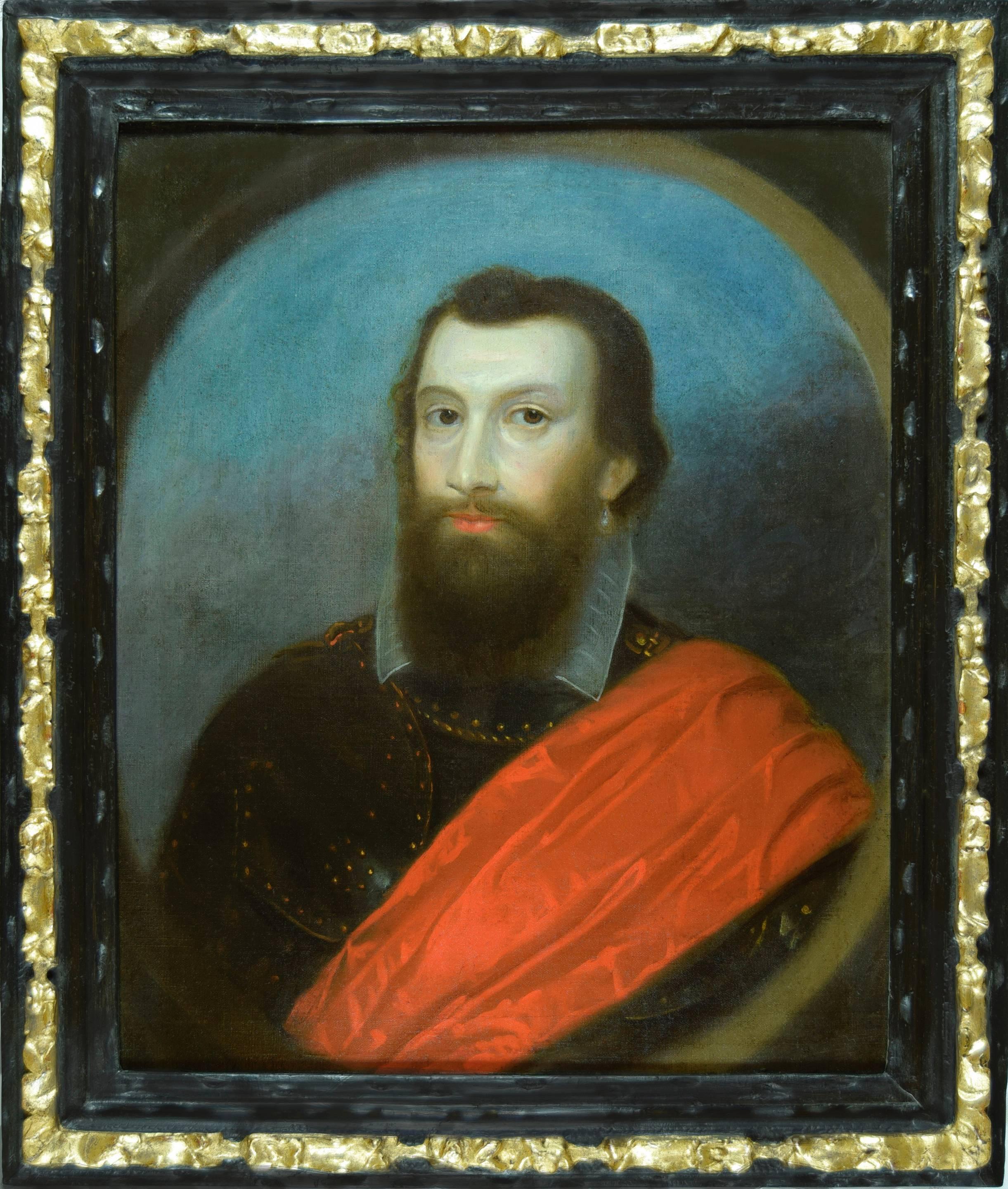 16th Century Oil Portrait of 1st Viscount Of Powerscourt, Richard Wingfield - Painting by Unknown
