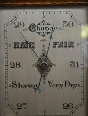 Large Solid Oak Barometer