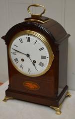 Edwardian Mahogany and Inlay Bracket Clock