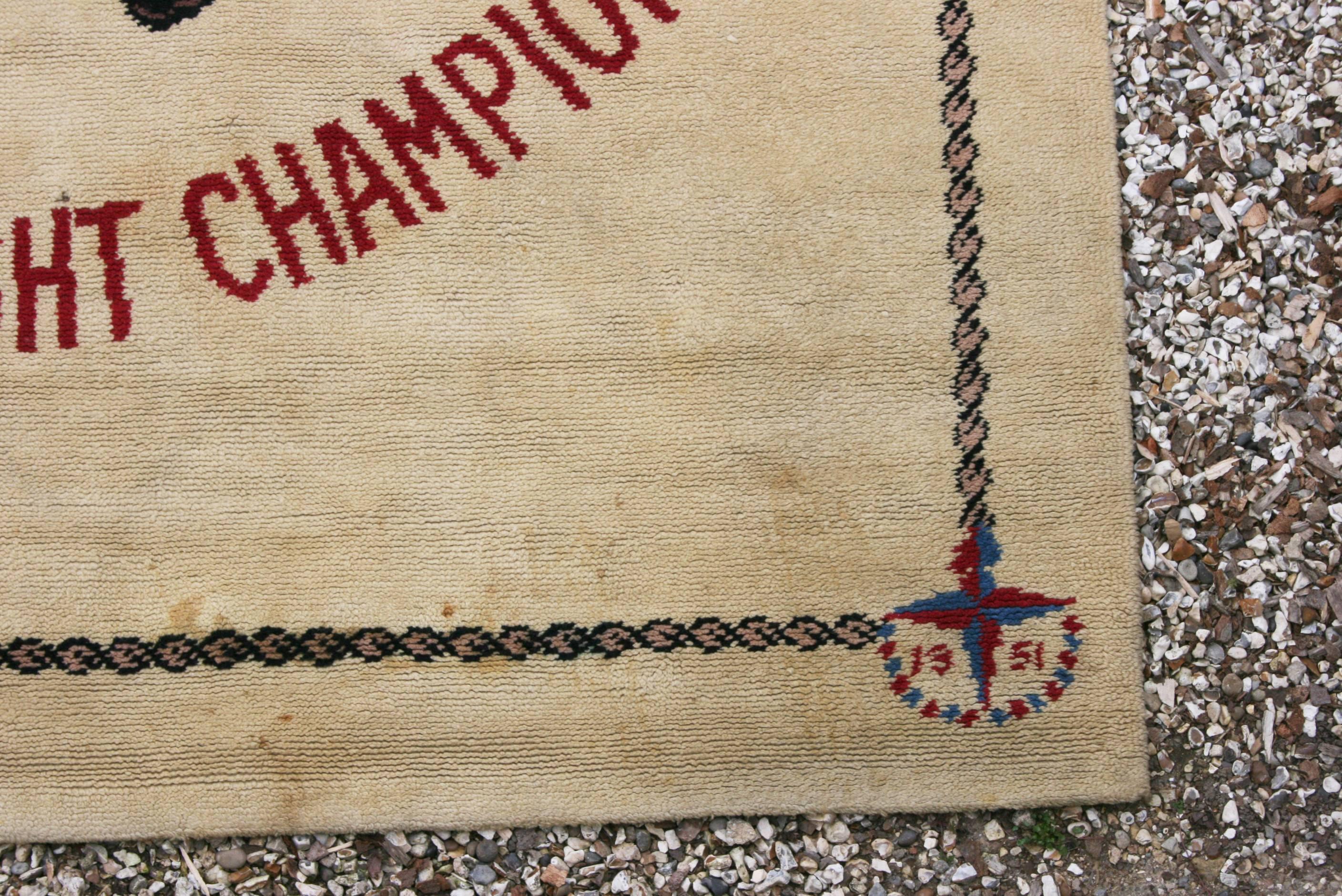 Sporting Art Tapis de boxe Randolph Turpin, champion moyenweight du monde, Sugar Ray en vente