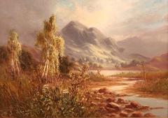 „Cottage by the Lake“, Ölgemälde von Sidney Yates Johnson