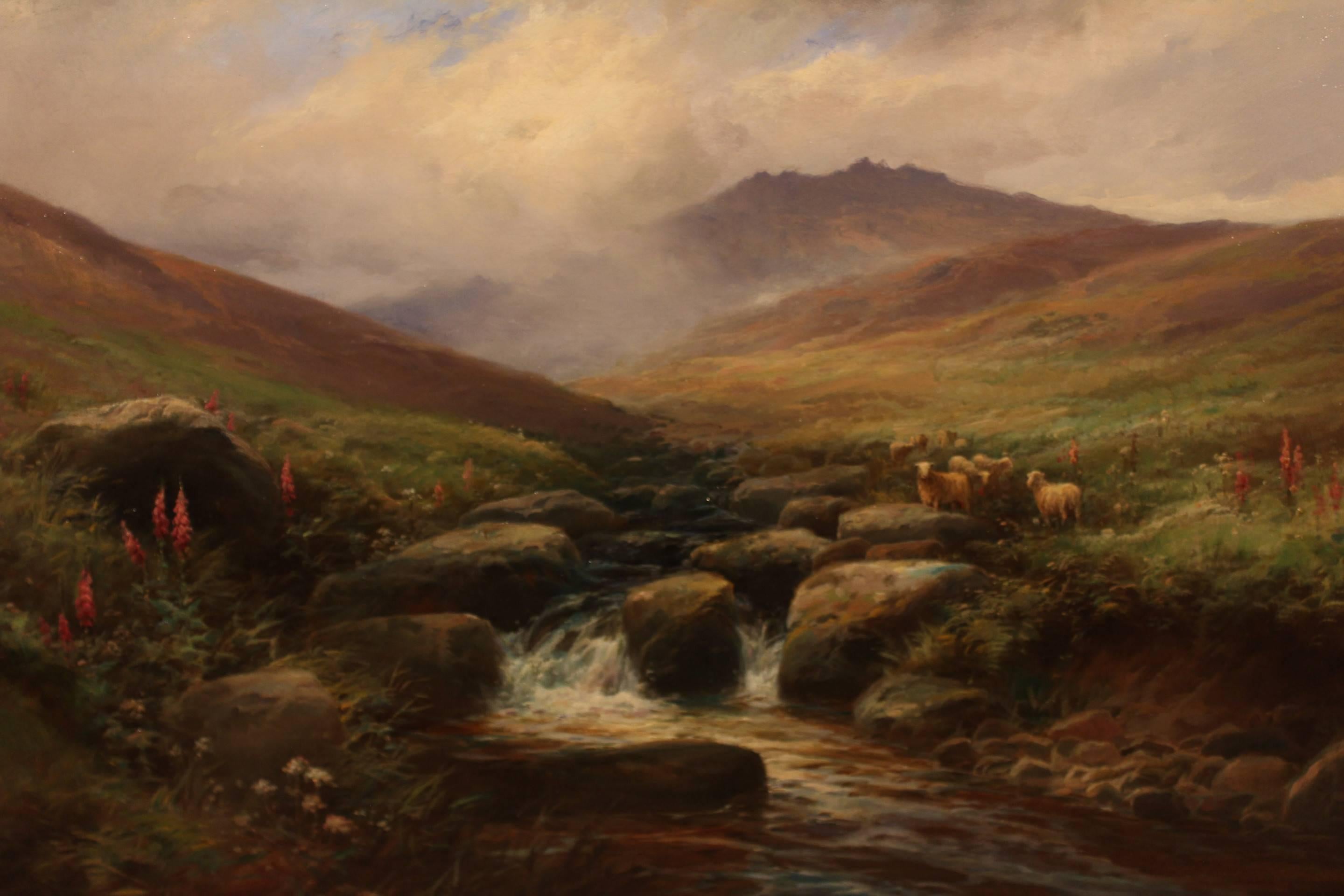 Dartmoor stream by George Henry Jenkins 1843-1907 South Western artist, exhibited Plymouth and Bristol 22 x 36