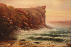 Set of Three "Isle of Man Views" Oil Paintings by D. Hampton