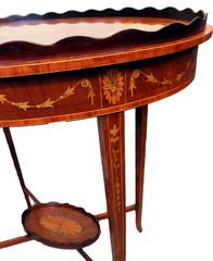 Antique Mahogany Tray-Top Occasional Table
