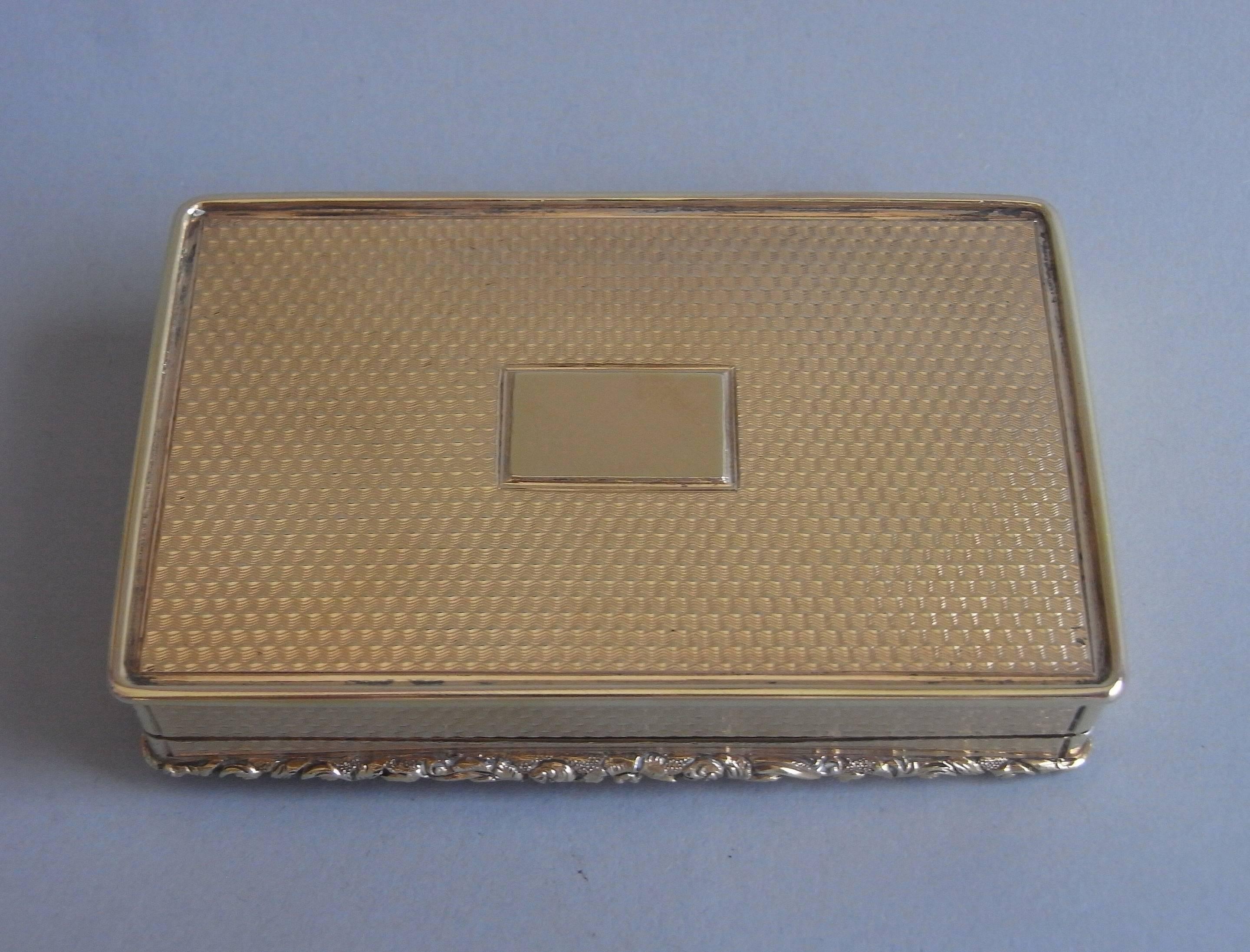 English THE MAZEPPA BOX - A very rare and exceptional William IV Silver Gilt Table Snuff
