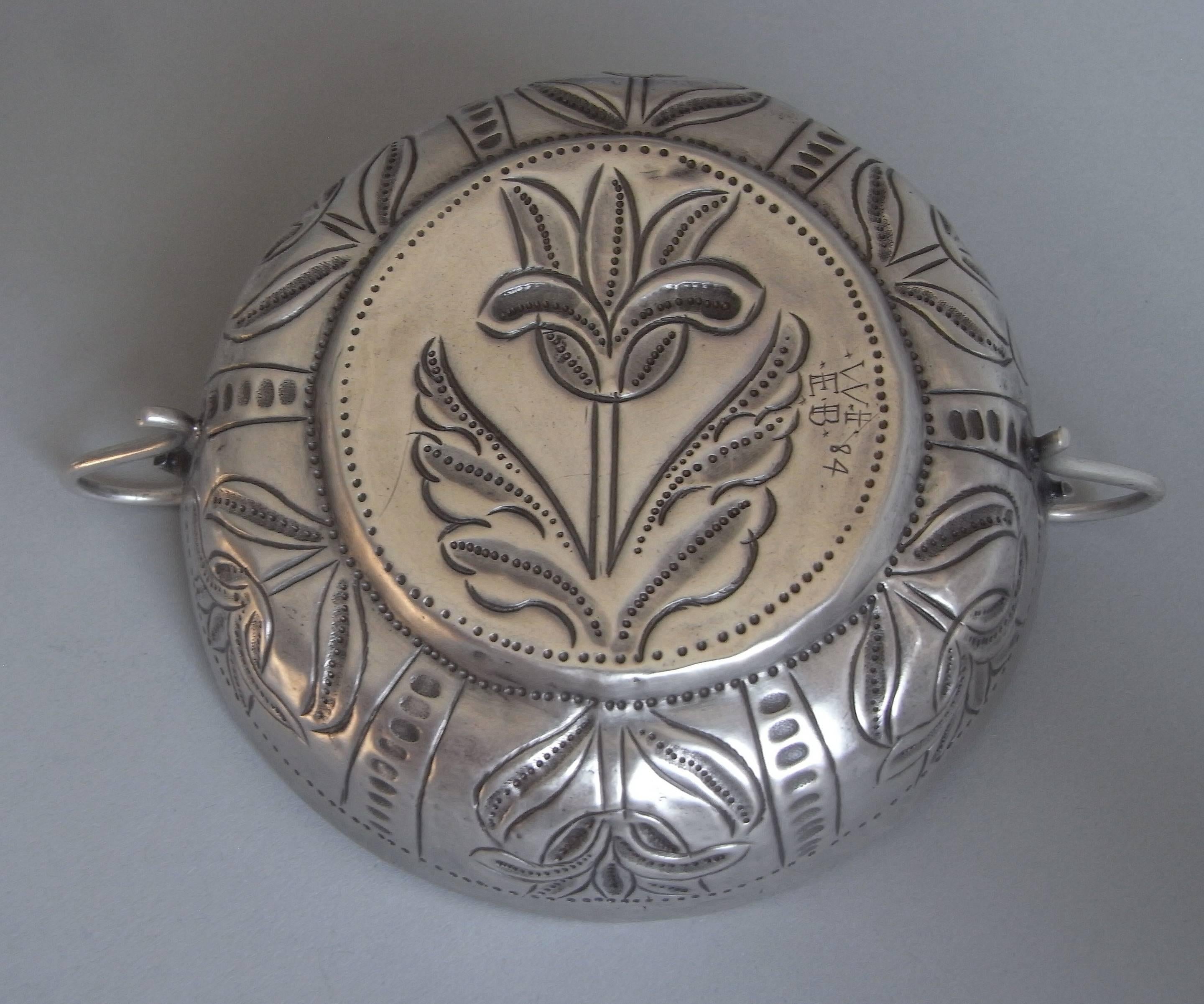 17th Century COMMONWEALTH PERIOD. An extremely rare Wine Taster made in London in 1659 and st