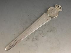 Large Victorian Antique Silver Diamond Jubilee Commemorative Bookmark