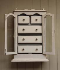 Painted Collectors Cabinet