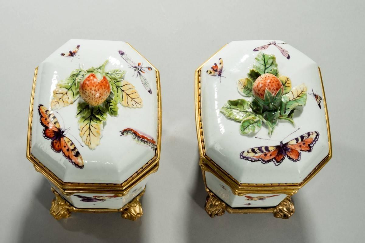 George III 18th century Derby butter tubs
