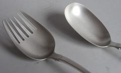 A rare pair of George III Salad Servers made in London in 1820 by William Eley &