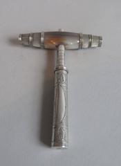 An extremely rare George III Silver & Mother of Pearl Pocket Corkscrew made in B