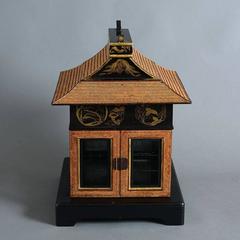19th Century Bamboo and Lacquer Picnic Box