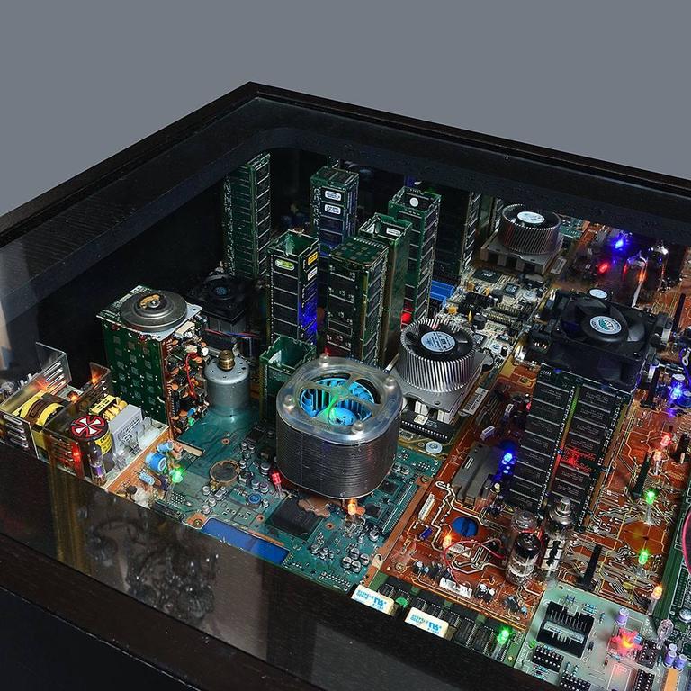 Remarkable Digital Electrified 3D Coffee Table at 1stdibs