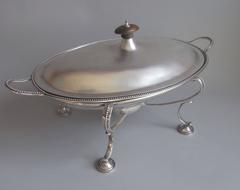 Hester Bateman. An extremely rare George III Hash Dish & Lampstand made in Londo