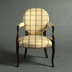 Late 18th Century George III Period French Hepplewhite Mahogany Armchair