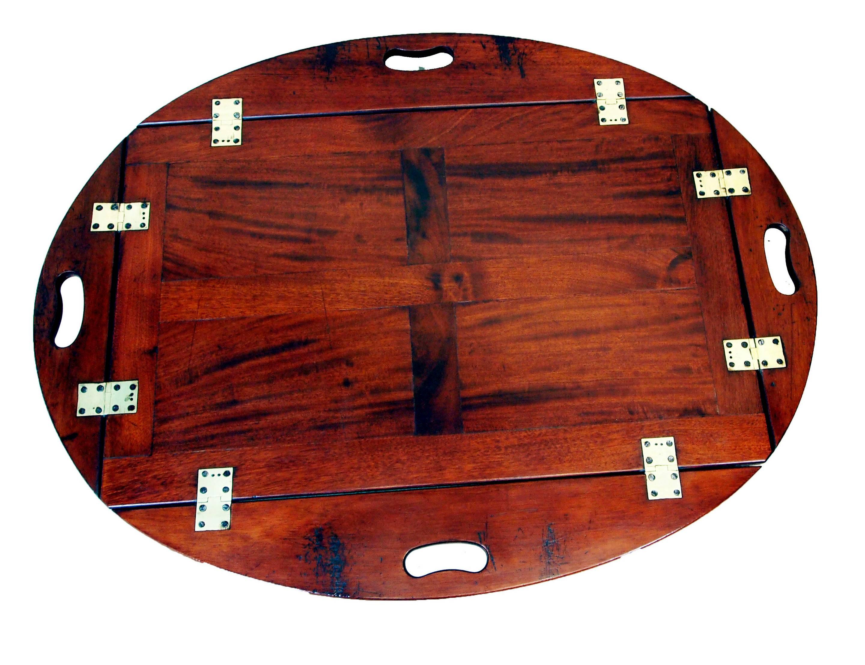 English Antique Georgian Mahogany Butlers Tray