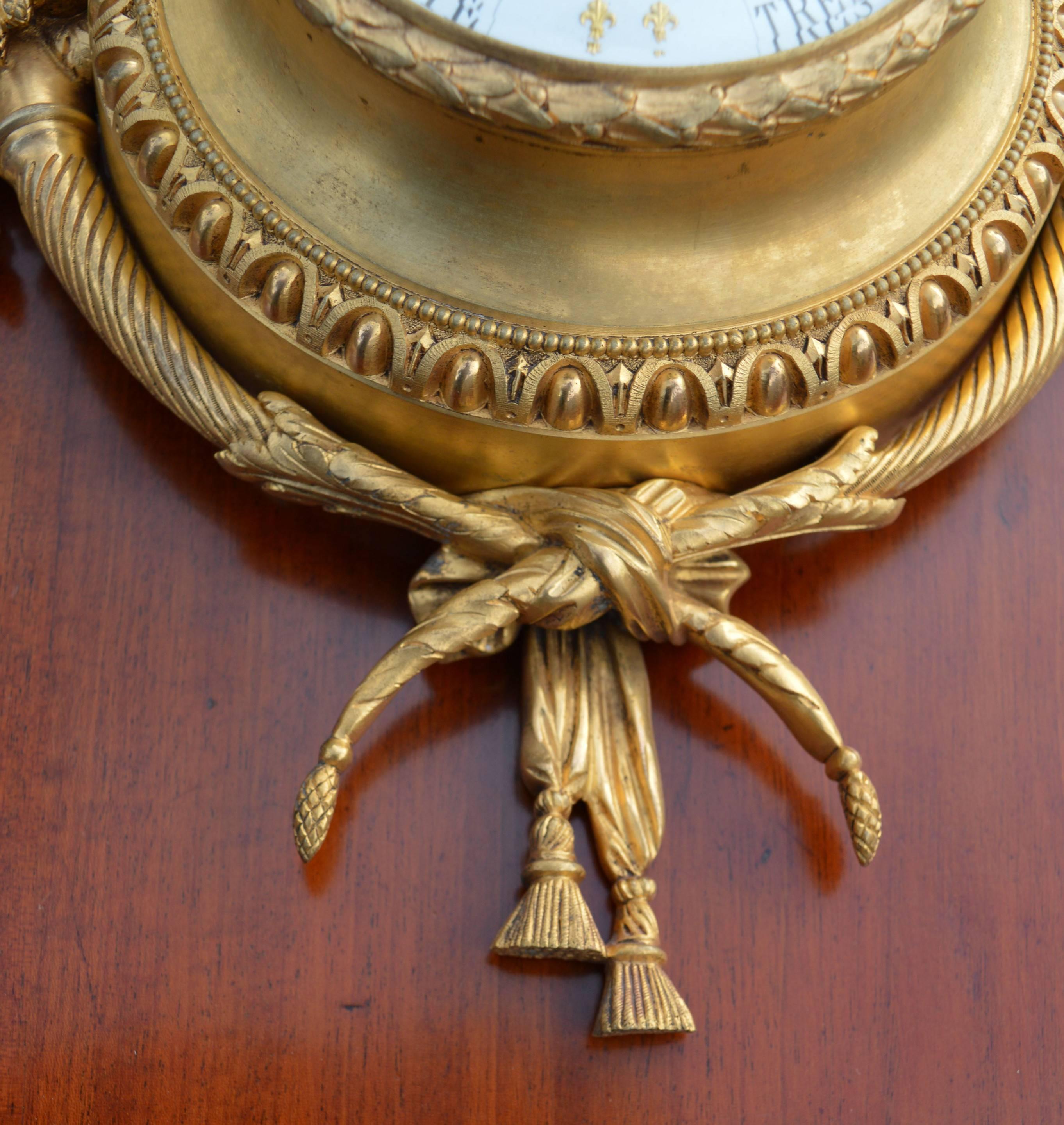 Unusual French Ormolu Cartel Barometer 2