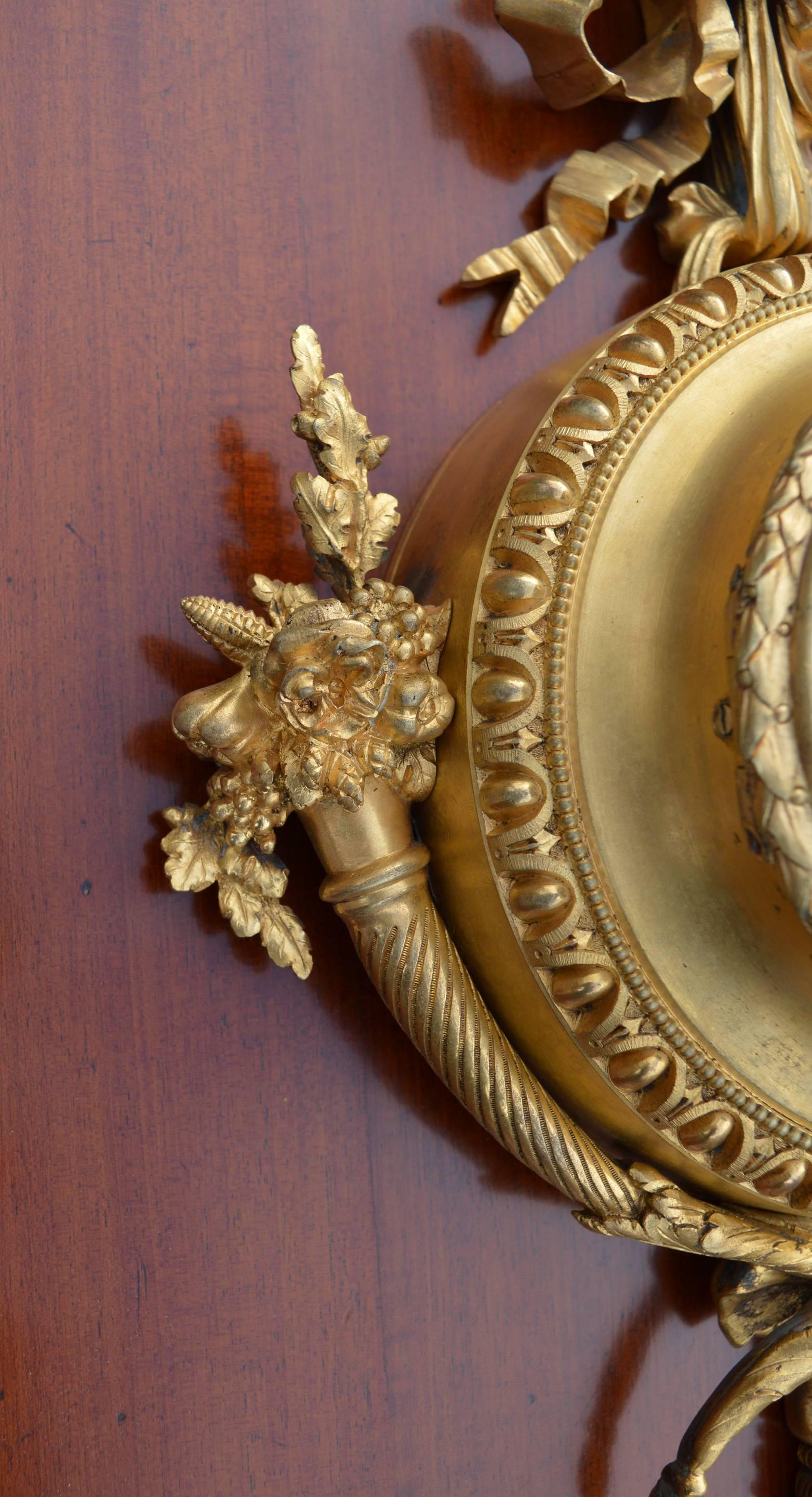 Unusual French Ormolu Cartel Barometer 3