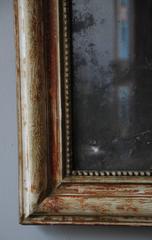 French Giltwood Mirror with Degraded Mercury Plate, Late 18th Century