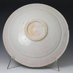 English Delftware Dash Pottery Charger with Equestrian Figure, Late 17th Century